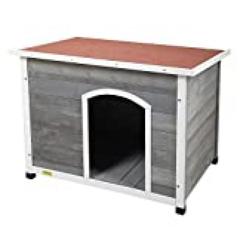 COZIWOW Wood Dog Houses for Medium Large Dogs, Insulated, Weatherproof