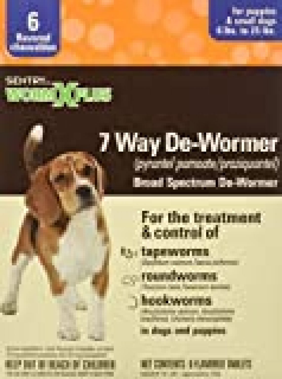 Sentry Worm X Plus 7 Way DeWormer Small Dogs (6 Count) - dogbowwow.com