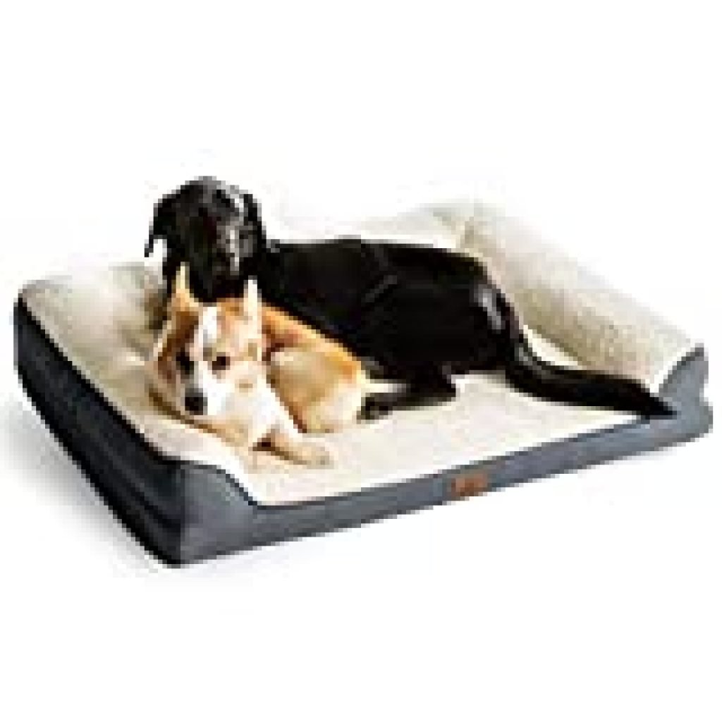 Bedsure Orthopedic Memory Foam Large Dog Bed - Dog Sofa With Removable ...