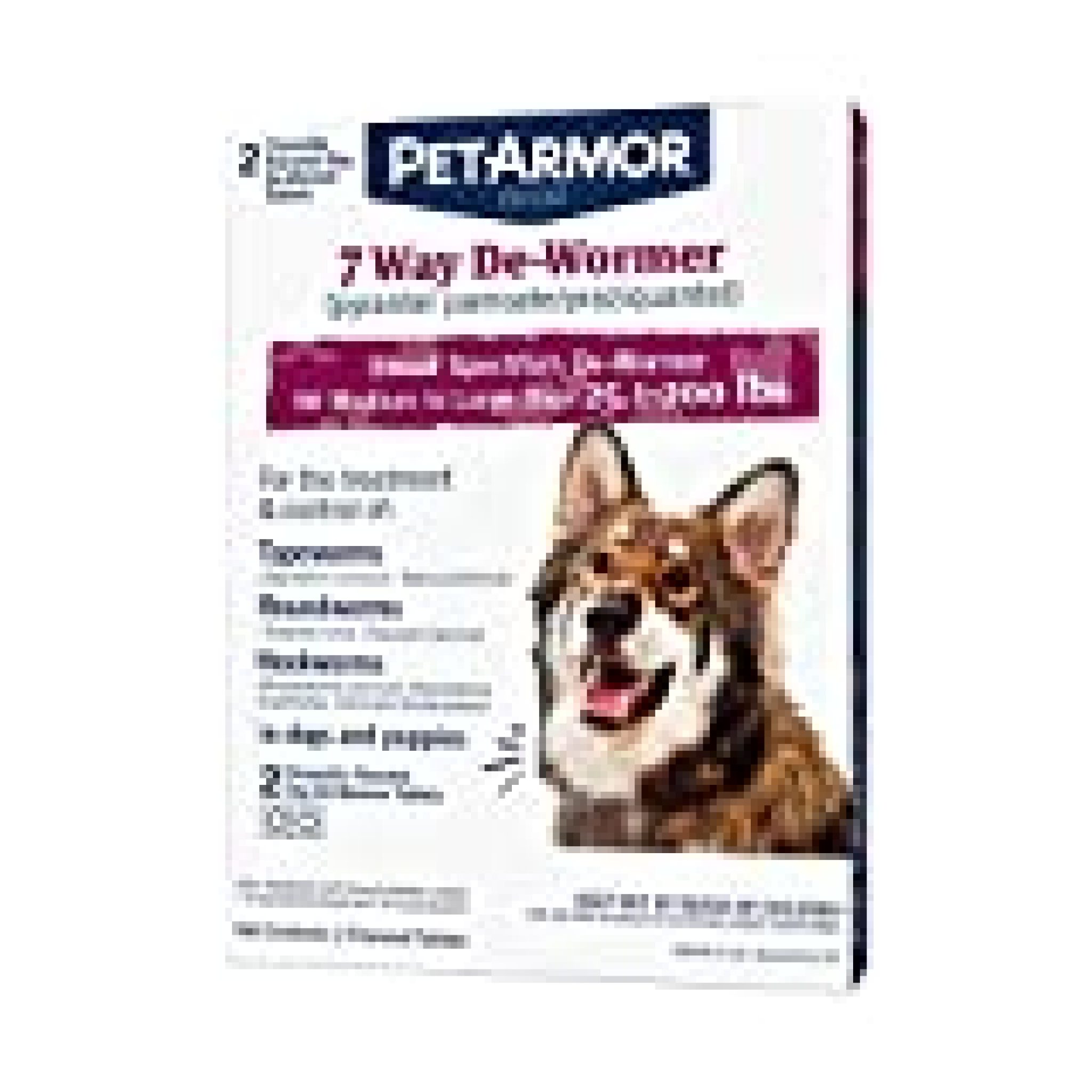 PetArmor 7 Way De-Wormer (Pyrantel Pamoate and Praziquantel) for Dogs ...