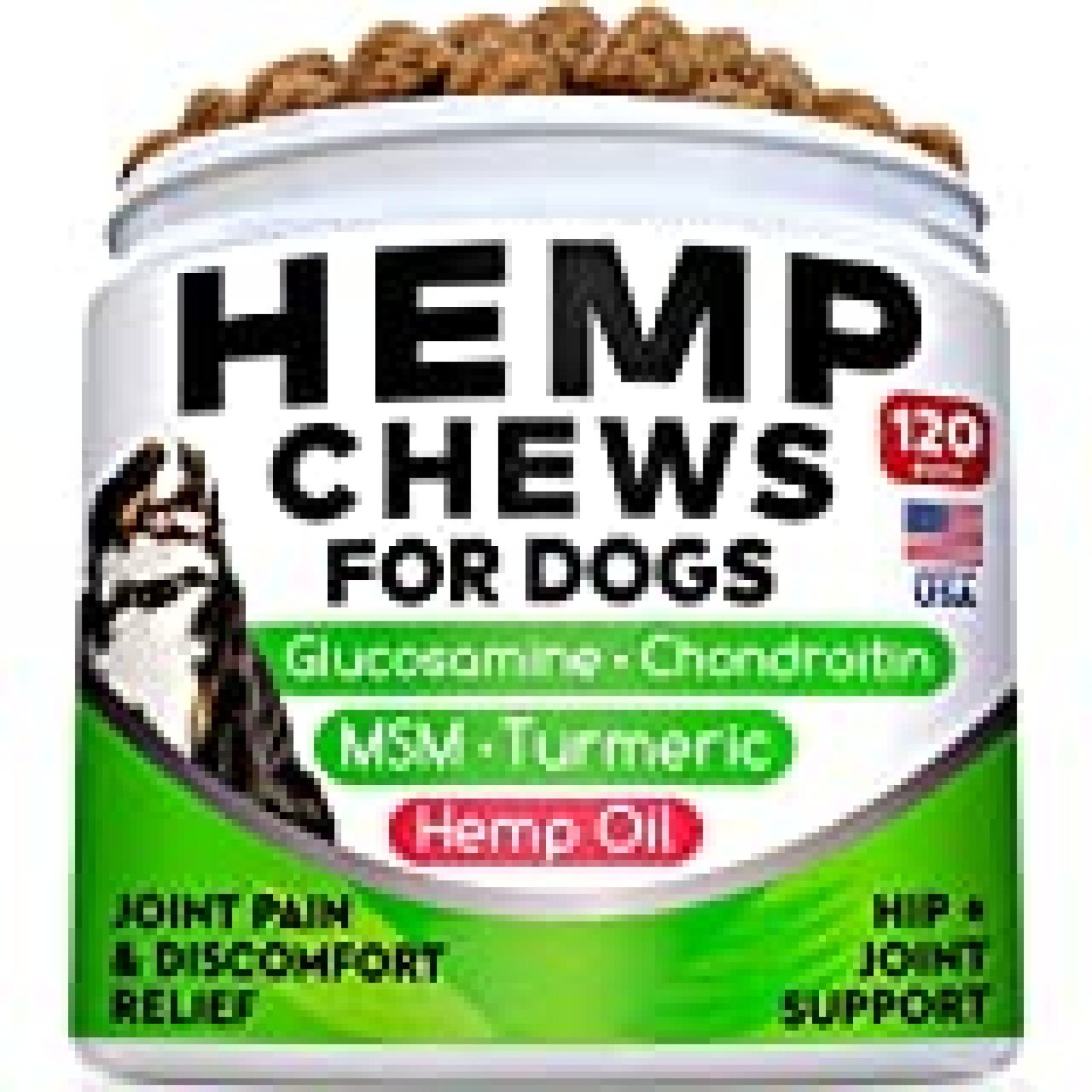 All-Natural Hemp Chews + Glucosamine for Dogs - Advanced Hip & Joint ...