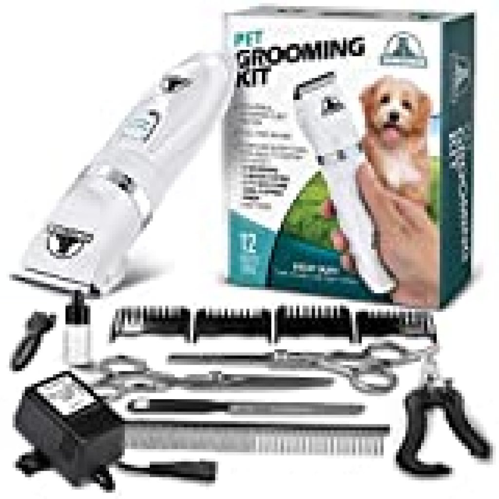 Pet Union Professional Dog Grooming Kit - Rechargeable, Cordless Pet Grooming Clippers