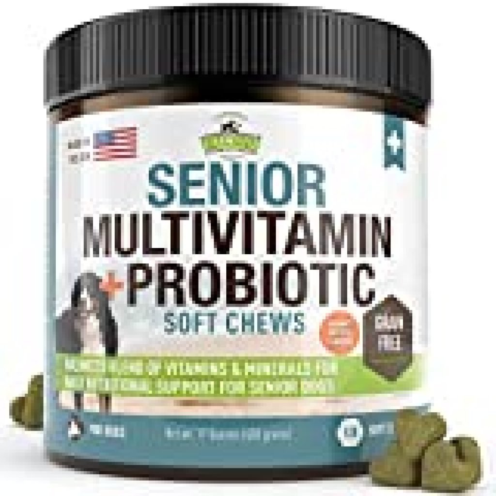 Senior Dog Vitamins and Supplements -120 Grain-Free Chewable Multi