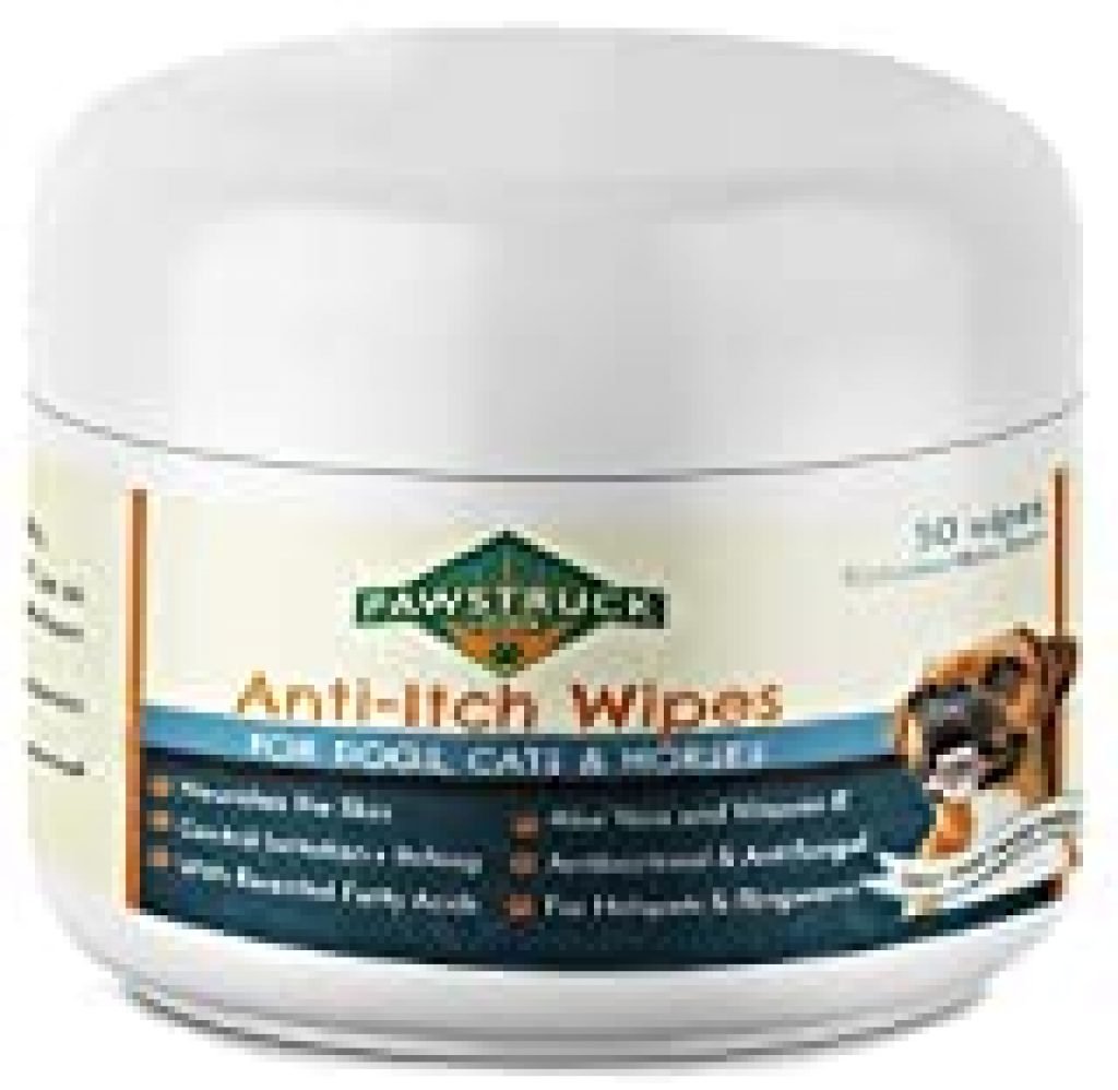 Anti-Itch Wipes for Dogs + Cats, Ketoconazole + Aloe - 50 Pads - Cat