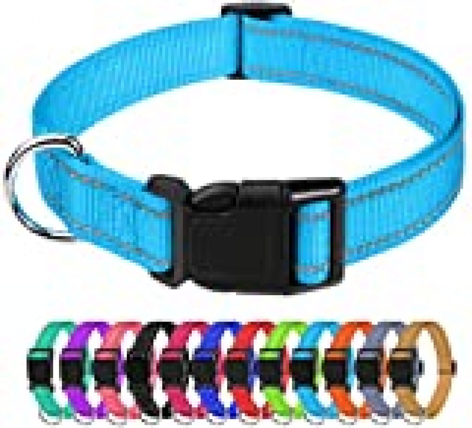 Tagme Reflective Nylon Dog Collars Adjustable Classic Dog Collar With