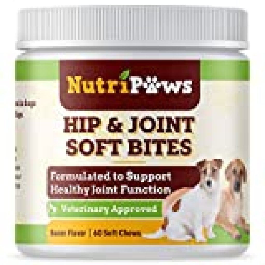 NutriPaws Hip and Joint Soft Bites Bacon Flavor Glucosamine for