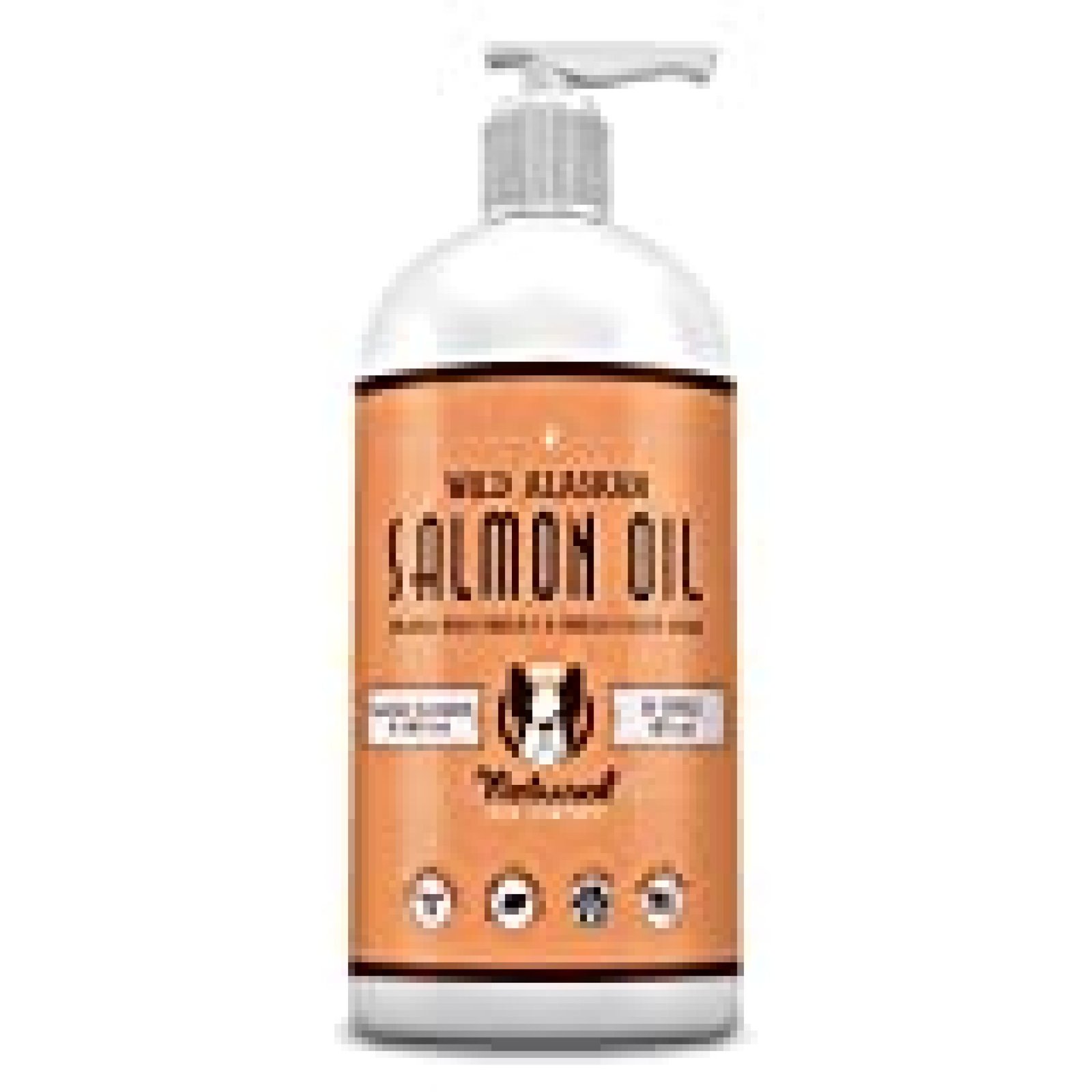 Natural Dog Company Wild Alaskan Salmon Oil for Dogs, Omega 3 & 6 Supplement with EPA & DHA