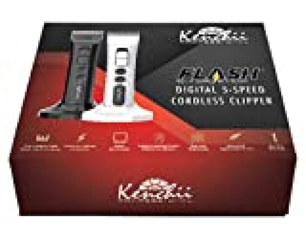 Kenchii Grooming - Flash Digital Cordless Clipper, Pearl Black - 4 in 1