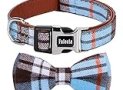 Faleela Soft &Comfy Bowtie Dog Collar,Detachable and Adjustable Bow Tie Collar,for Small Medium Large Pet (S, Blue)