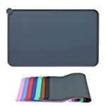 AUDWUD Silicone Waterproof Dog Cat Pet Feeding Mats,Anti-Slip Pet Bowl Mats, Pet Feeding Mat