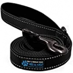 Max and Neo Reflective Nylon Dog Leash – We Donate a Leash to a Dog Rescue for Every Leash Sold (Black, 6 FT)