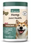NaturVet Hemp Joint Health, Joint Care Support Supplement for Dogs, Soft Chews, 120ct Made in The USA