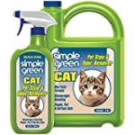 Simple Green Cat Stain & Odor Remover – Enzyme Cleaner for Cat Urine, Feces, Blood, Vomit (32 oz Sprayer & 1 gallon Refill)