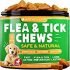 Flea and Tick Collar for Dogs, Prevention, Control, and Treatment of Fleas and Ticks, Safe Natural Ingredient Protection for 12 Months, Waterproof, Repels Mosquitoes, One Size Fits All Dog, 2 Collars