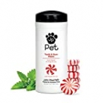 John Paul Pet Tooth and Gum Pet Wipes for Dogs and Cats, Infused with Peppermint Oil, 7″ x 7″ Sheets in 45-Count Dispenser