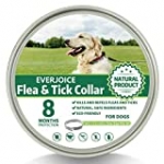 EverJoice Flea and Tick Collar for Dogs for Dogs, Natural Dog Flea Collars Prevention for Dogs 2 Pack, One Size Fits All Dogs, 25 inch, 8 Month Protection,Natural Herb Essential,Plant-Based,Waterproof
