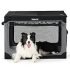 Dog Crate, 30 Inch Medium Wire Kennel with Divider Panel, Metal Cages with Double Door, Leak-Proof Pan Tray, Folding Portable for Indoor Outdoor Travel