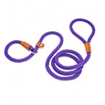 lynxking Dog Leash Rope Strong Heavy Duty Braided Rope Slip Leads No Pull Training Lead Leashes for Medium Large Dogs (5′, Purple)