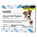 Amazon Brand – Solimo Flea and Tick Topical Treatment for Dogs, For Medium Dogs (23-44 pounds), 6 Doses
