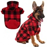 KOOLTAIL Plaid Dog Hoodie Pet Clothes Sweaters with Hat
