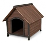 Aspen Pet Ruff Hauz Peak Roof Dog House, 50 to 90-Pound