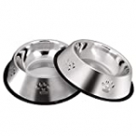 ACUTRE Dog Bowl, 2 Pack Stainless Steel Dog Bowl with Non-Slip Rubber Ring Puppy BowlsLarge Water Bowls for Dogs Pets Bowl for Food Or Water, Suitable for Puppy and Cats (M)