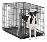 Dog Crate | MidWest ICrate 30 Inch Folding Metal Dog Crate w/ Divider Panel,| Medium Dog, Black