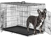 BestPet 24,30,36,42,48 Inch Dog Crates for Large Dogs Folding Mental Wire Crates Dog Kennels Outdoor and Indoor Pet Dog Cage Crate with Double-Door,Divider Panel, Removable Tray (Black, 30″)