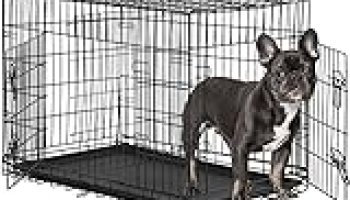 BestPet 24,30,36,42,48 Inch Dog Crates for Large Dogs Folding Mental Wire Crates Dog Kennels Outdoor and Indoor Pet Dog Cage Crate with Double-Door,Divider Panel, Removable Tray (Black, 30″)