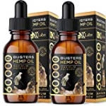 K2xLabs Buster’s Organic Hemp Oil Large 60 Milliliters 2-Pack for Dogs & Cats – Max Potency – Made in USA – Omega Rich 3, 6 & 9 – Hip & Joint Health, Natural Relief, Calming (60,000MG)