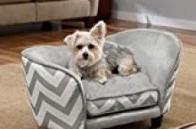 Enchanted Home Pet Snuggle Pet Sofa Bed, 26.5 by 16 by 16-Inch, Gray