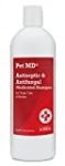 Pet MD – Antiseptic and Antifungal Medicated Shampoo for Dogs, Cats and Horses with Chlorhexidine and Ketoconazole – Soap and Paraben Free – 16 Oz