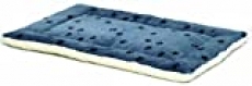 Reversible Paw Print Pet Bed in Blue / White, Dog Bed Measures 17L x 11W x 1.5H for “Tiny” Dog Breed, Machine Wash