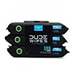 DUDE Wipes Flushable Wipes Dispenser, Unscented Wet Wipes with Vitamin-E & Aloe for at-Home Use, Septic and Sewer Safe, 48 Count (144ct, Pack of 3)