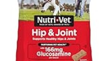 Nutri-Vet Hip & Joint Biscuits for Dogs – Tasty Dog Glucosamine Treat & Dog Joint Supplement – Small Sized Biscuit with 166mg Glucosamine – 16 oz