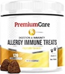 Allergy Relief Immune Supplement For Dogs – Made In USA – Treats Allergies, Skin Itch, Hot Spots And More – Provides Itch Relief, Promotes Skin & Coat, & Improves Digestion – 120 Chew Treats