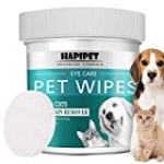 HAPIPET 150 Pads Pet Eye Wipes,Eye Tear Stain Remover Wipes for Cats & Dogs,Eye Crust Treatment for White Fur,Unscented Gentle Pet Tear Wipe