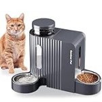 Gardner Pet Automatic Gravity Cat Food Feeder and Water Dispenser Stainless Steel Two-in-One Set Large Capacity Dispenser for Pets Dogs, Puppies, Kittens, Rabbits