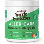 Jack&Pup Dog Allergy Chews – BarkBuddies Aller-Care Soft Chew Bites Itch Relief for Dogs & Allergy Support for Dogs – Dog Immune Supplement, Dog Skin Allergies Treatment and Anti Itch for Dogs (60ct)