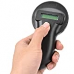 RFID Reader, Cute RFID Ear Tag Reader, ABS Handheld Pet Micro chip, Portable Animal Scanner for The Pet and Animal Identification, Real Time Displayed Data