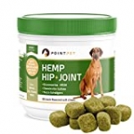 POINTPET Hemp Hip and Joint Supplement for Dogs with Organic Hemp Seeds and Oil, Best Dog Glucosamine, Chondroitin, MSM, Omega 3, 6, Improves Mobility, Reduces Pain and Inflammation, 90 Soft Chews