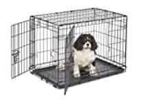 MidWest Homes for Pets Newly Enhanced Single & Double Door New World Dog Crate, Includes Leak-Proof Pan, Floor Protecting Feet, & New Patented Features