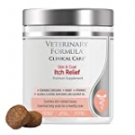 Veterinary Formula Clinical Care, Skin and Coat Itch Relief Premium Dog Supplement, 90 Soft Chews