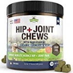 Strawfield Pets Glucosamine for Dogs – Chondroitin, MSM, Turmeric -120 Grain Free Soft Chew Treats – Hip and Joint Support Supplement for Dog Arthritis Pain Relief, Dysplasia, USA