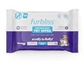 Vetnique Labs Furbliss Hygienic Pet Wipes for Dogs & Cats, Cleansing Grooming & Deodorizing Hypoallergenic Thick Wipes with All Natural Deoplex Deodorizer (Refreshing Scent, 100ct Pouch)