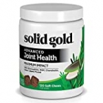 Solid Gold Glucosamine & Advanced Joint Health Chews for Dogs; Natural, Holistic Grain-Free Supplement with Glucosamine, MSM & Chondroitin; 120ct