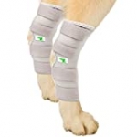 Dog Rear Leg Joint Brace Heals Hock Wrap Sleeve for Hind Legs 2 Pcs (S/Grey)