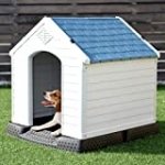 Toolsempire Large Dog Houses for Medium Dogs 28x27x25 Inches Outdoor & Indoor Use Durable Waterproof with Air Vents and Elevated Floor Pet House – Easy to Assemble Puppy Shelter for Outside Backyards