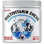 Dog Vitamins – 120 Multivitamins Chews w/ Glucosamine Chondroitin, Probiotics Digestive Enzymes and Omegas – Supplement for Overall Health – Joint Support, Immune Health, Skin and Heart Health