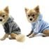 PUPTECK Soft Polar Fleece Dog Pajamas – Adorable Puppy Clothes Jumpsuit Pjs – Lightweight Cat Coat Pet Apparel – Cute Paw Design